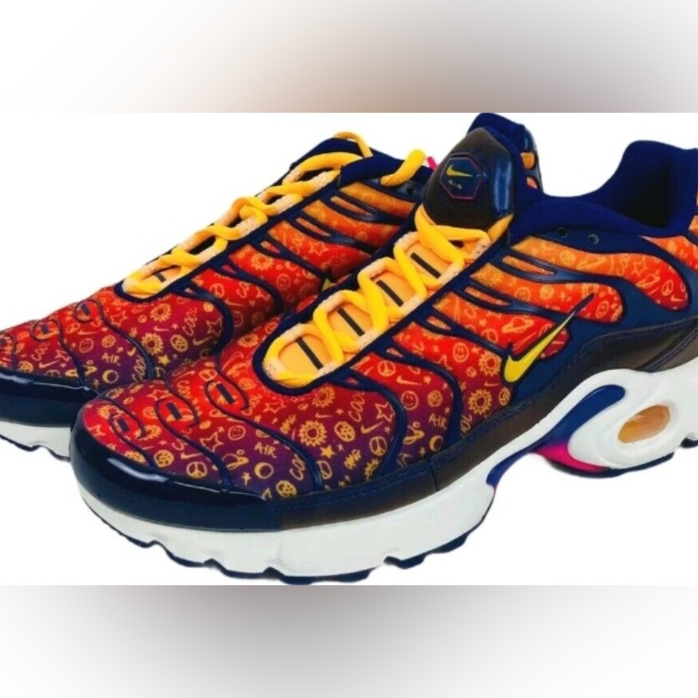 Nike Air Max plus GS Sz 7Y =Orange running Sneakers CI9932-500 emojis RARE